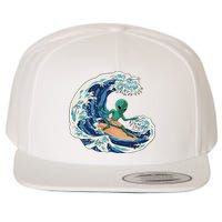 Alien Surfing Summer Surfer Wool Snapback Cap