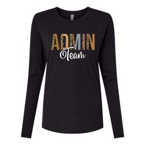 Admin Squad School Admin Team Principal Administrator Womens Cotton Relaxed Long Sleeve T-Shirt