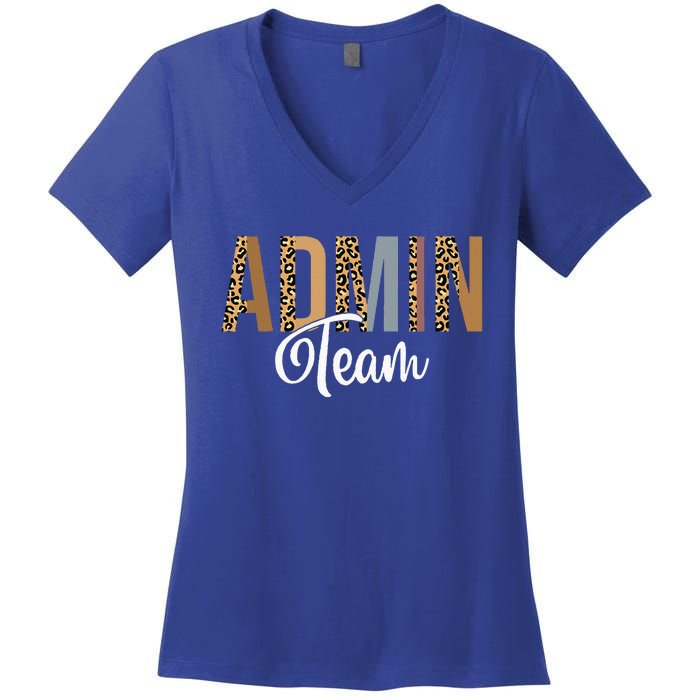 Admin Squad School Admin Team Principal Administrator Women's V-Neck T-Shirt