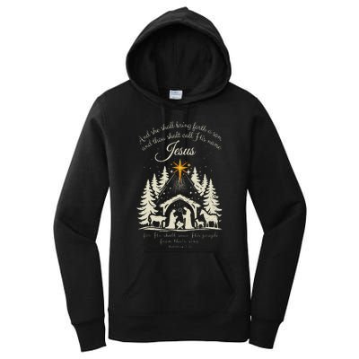 And She Shall Bring Forth A Son Jesus Christmas Women's Pullover Hoodie