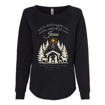 And She Shall Bring Forth A Son Jesus Christmas Womens California Wash Sweatshirt