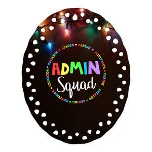 Admin Squad School Assistant Principal Crew Administrator Ceramic Oval Ornament