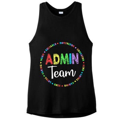 Admin Squad School Assistant Principal Team Administrator Ladies PosiCharge Tri-Blend Wicking Tank