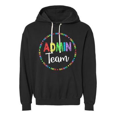 Admin Squad School Assistant Principal Team Administrator Garment-Dyed Fleece Hoodie