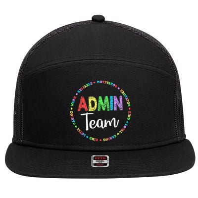 Admin Squad School Assistant Principal Team Administrator 7 Panel Mesh Trucker Snapback Hat