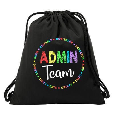 Admin Squad School Assistant Principal Team Administrator Drawstring Bag