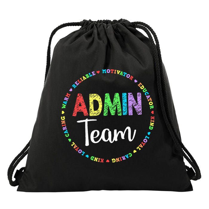 Admin Squad School Assistant Principal Team Administrator Drawstring Bag