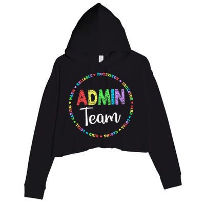 Admin Squad School Assistant Principal Team Administrator Crop Fleece Hoodie