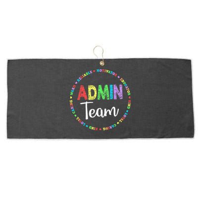 Admin Squad School Assistant Principal Team Administrator Large Microfiber Waffle Golf Towel