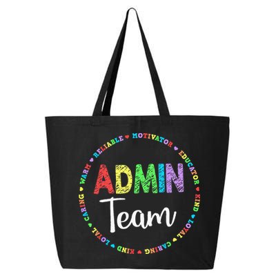 Admin Squad School Assistant Principal Team Administrator 25L Jumbo Tote