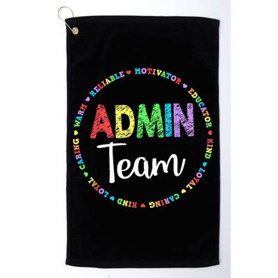 Admin Squad School Assistant Principal Team Administrator Golf Towel