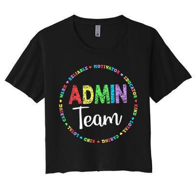 Admin Squad School Assistant Principal Team Administrator Crop Top