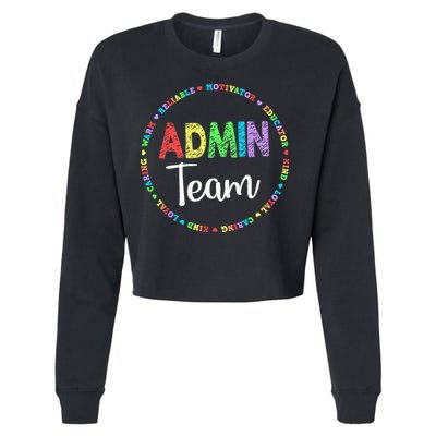 Admin Squad School Assistant Principal Team Administrator Cropped Pullover Crew