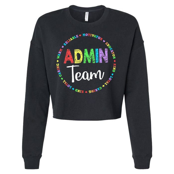 Admin Squad School Assistant Principal Team Administrator Cropped Pullover Crew