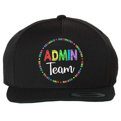 Admin Squad School Assistant Principal Team Administrator Wool Snapback Cap