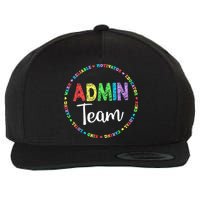 Admin Squad School Assistant Principal Team Administrator Wool Snapback Cap