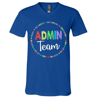 Admin Squad School Assistant Principal Team Administrator V-Neck T-Shirt
