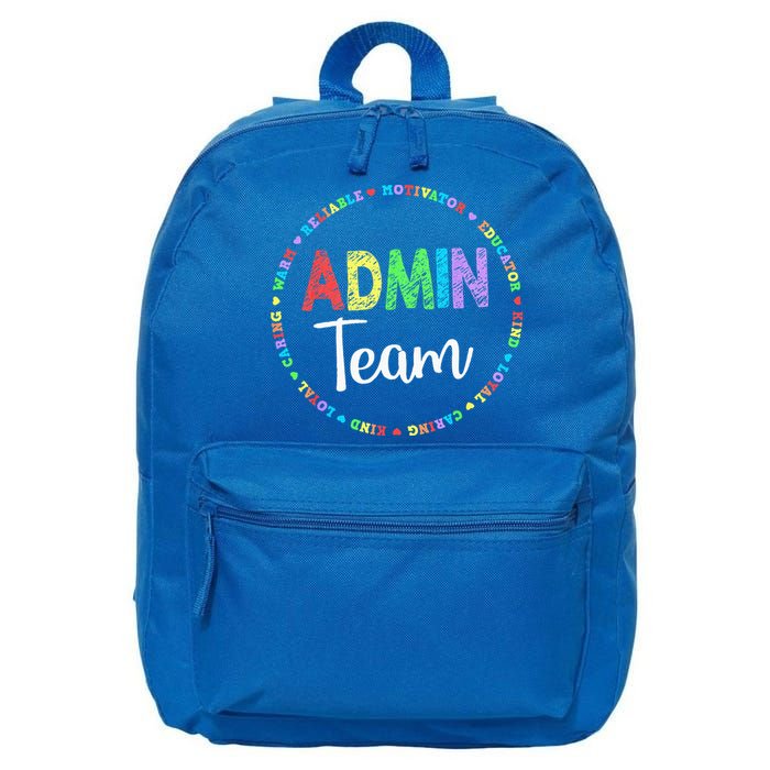 Admin Squad School Assistant Principal Team Administrator 16 in Basic Backpack