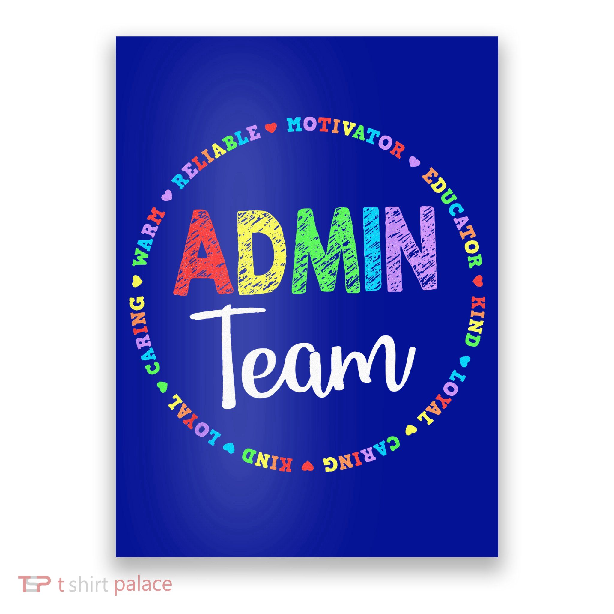 Admin Squad School Assistant Principal Team Administrator Poster