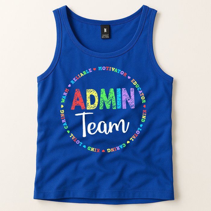 Admin Squad School Assistant Principal Team Administrator Tank Top
