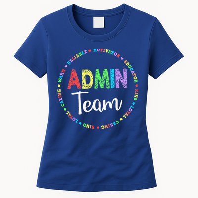 Admin Squad School Assistant Principal Team Administrator Womens T-Shirt