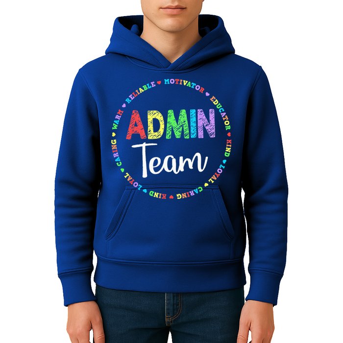 Admin Squad School Assistant Principal Team Administrator Kids Hoodie