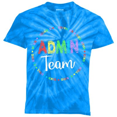 Admin Squad School Assistant Principal Team Administrator Kids Tie-Dye T-Shirt