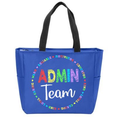 Admin Squad School Assistant Principal Team Administrator Zip Tote Bag