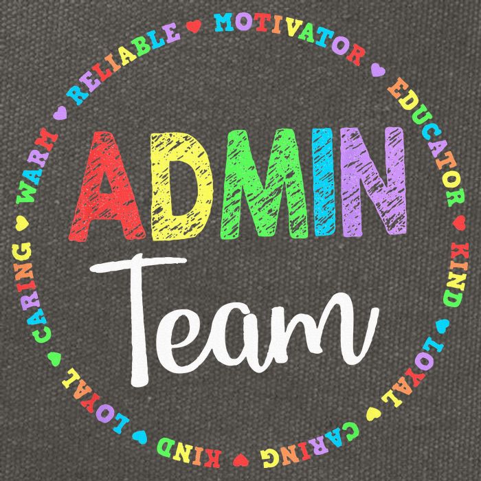 Admin Squad School Assistant Principal Team Administrator Cotton Canvas Backpack