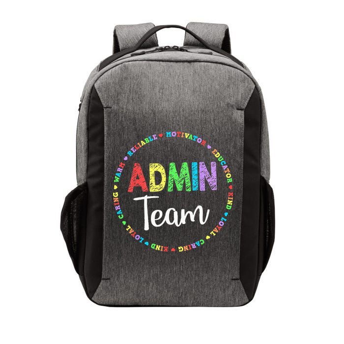 Admin Squad School Assistant Principal Team Administrator Vector Backpack