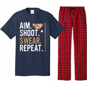 Aim Shoot Swear Repeat - Pool Billiard Pajama Set