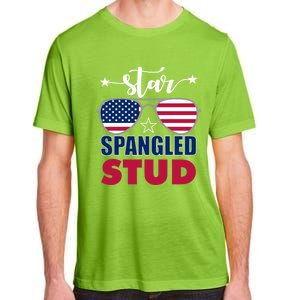 America Star Spangled Stud Graphic Funny Gift Adult ChromaSoft Performance T-Shirt