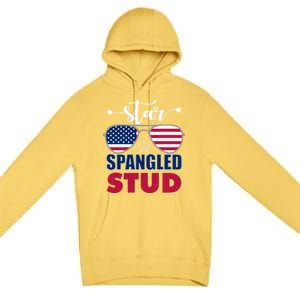 America Star Spangled Stud Graphic Funny Gift Premium Pullover Hoodie