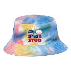 America Star Spangled Stud Graphic Funny Gift Tie Dye Newport Bucket Hat