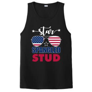 America Star Spangled Stud Graphic Funny Gift PosiCharge Competitor Tank