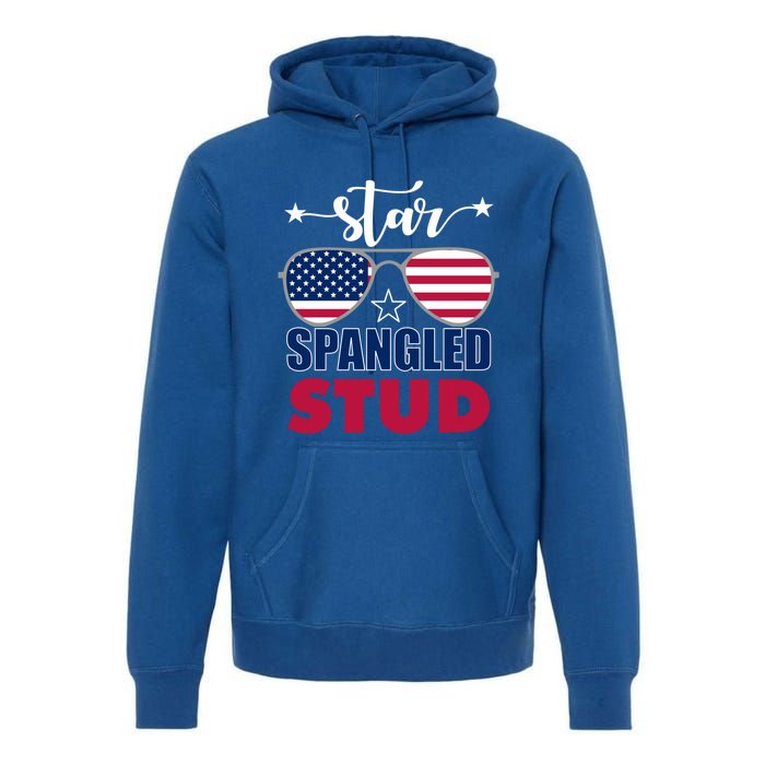 America Star Spangled Stud Graphic Funny Gift Premium Hoodie