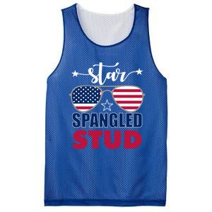 America Star Spangled Stud Graphic Funny Gift Mesh Reversible Basketball Jersey Tank