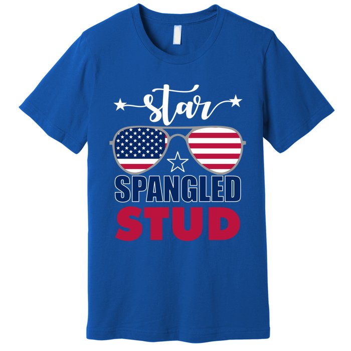 America Star Spangled Stud Graphic Funny Gift Premium T-Shirt