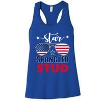 America Star Spangled Stud Graphic Funny Gift Women's Racerback Tank