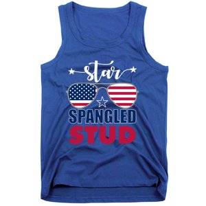 America Star Spangled Stud Graphic Funny Gift Tank Top