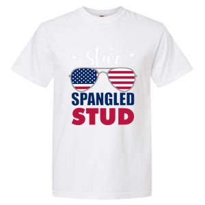 America Star Spangled Stud Graphic Funny Gift Garment-Dyed Heavyweight T-Shirt