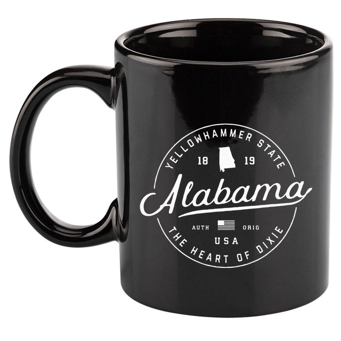 Alabama State Slogan Travel Vacation 11oz C Handle Ceramic Mug