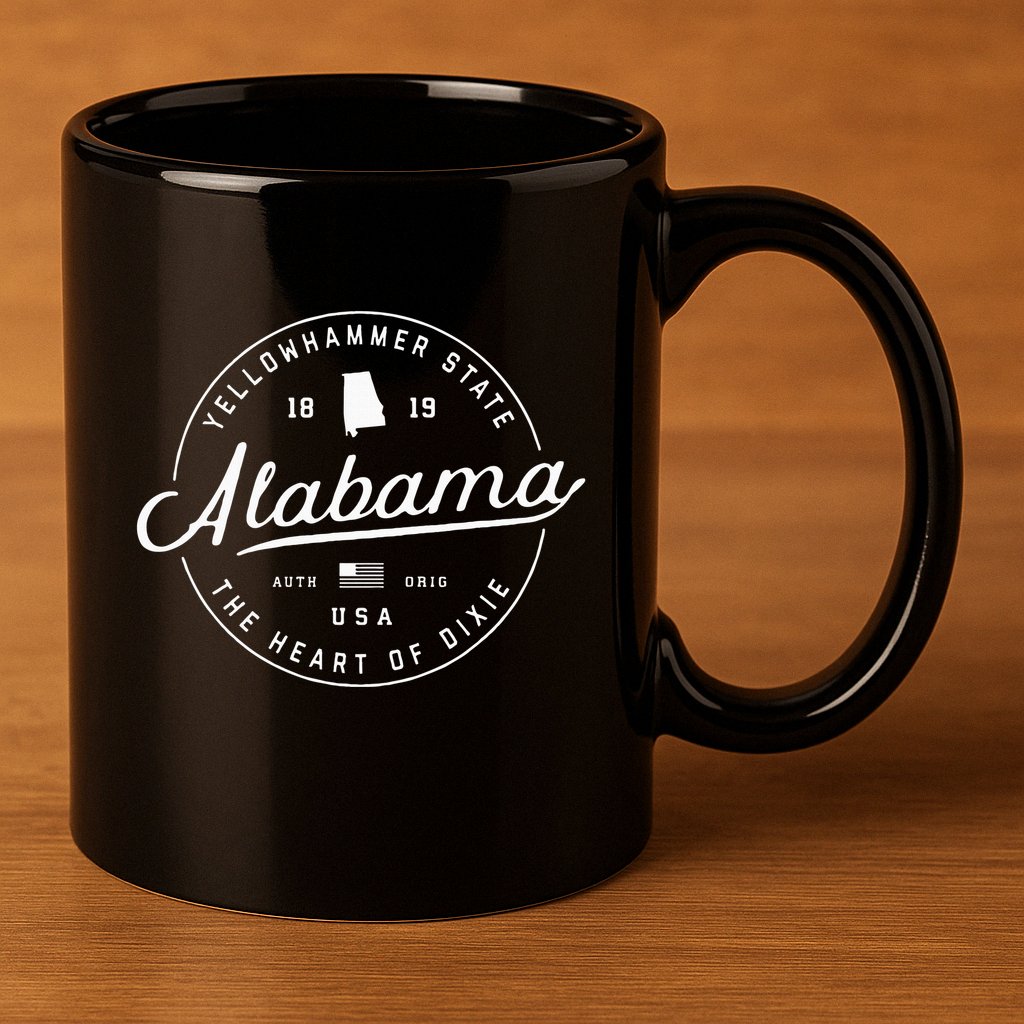 Alabama State Slogan Travel Vacation 11oz C Handle Ceramic Mug