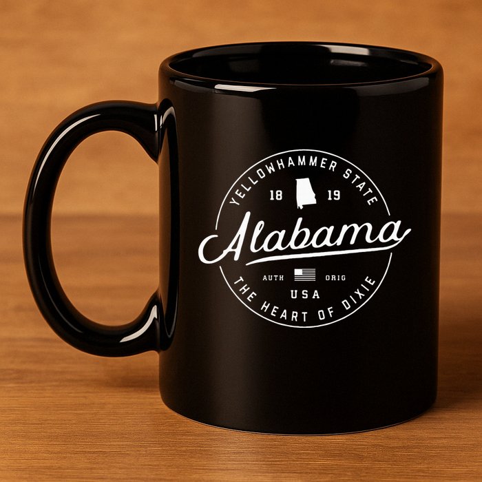 Alabama State Slogan Travel Vacation 11oz C Handle Ceramic Mug