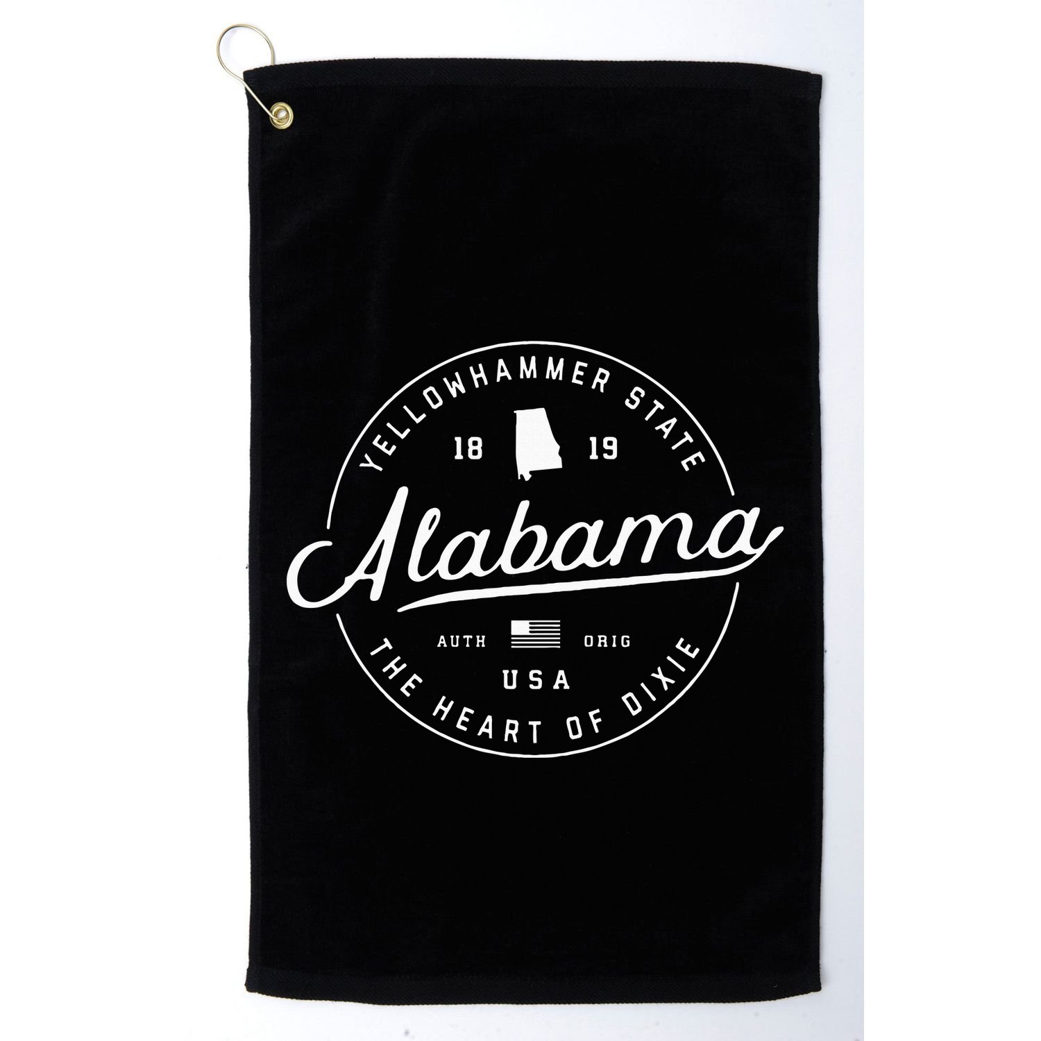 Alabama State Slogan Travel Vacation Golf Towel
