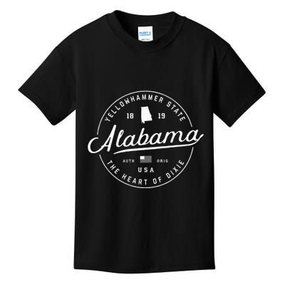Alabama State Slogan Travel Vacation Kids T-Shirt
