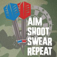 Aim Shoot Swear Repeat Dart Game Legacy Tie Dye Trucker Hat