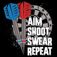 Aim Shoot Swear Repeat Dart Game Bag