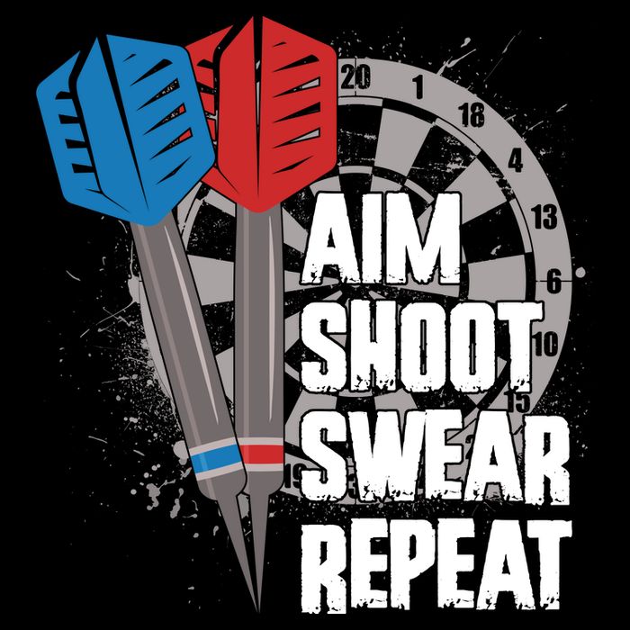 Aim Shoot Swear Repeat Dart Game Bag