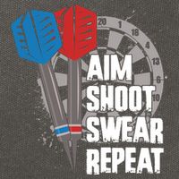 Aim Shoot Swear Repeat Dart Game Cotton Canvas Backpack